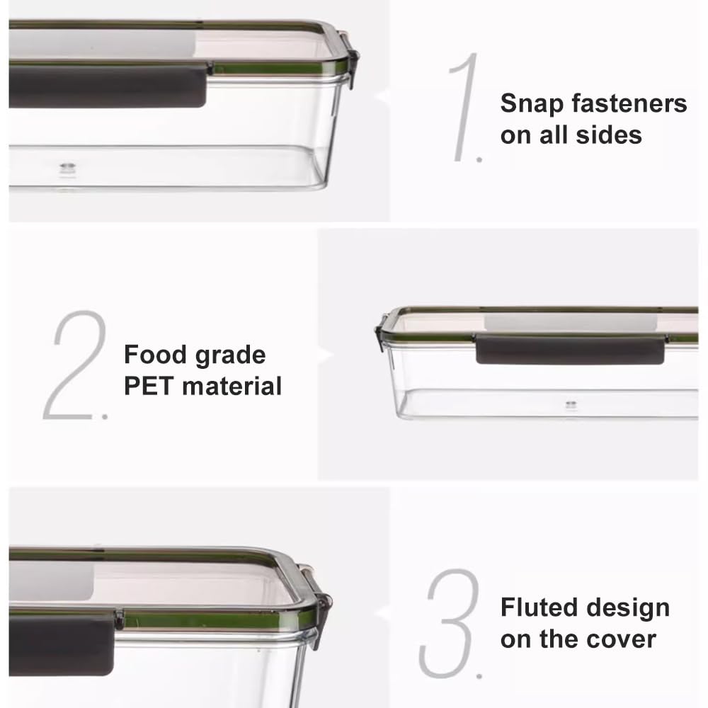 VANDHOME 2-Pack 2.25L Airtight Plastic Pasta Storage Containers with Lids - BPA Free Food Organizer for Spaghetti, Cereal & Pantry Organization | Perfect for Kitchen Storage, Meal Prep & Bulk Food Dispensing