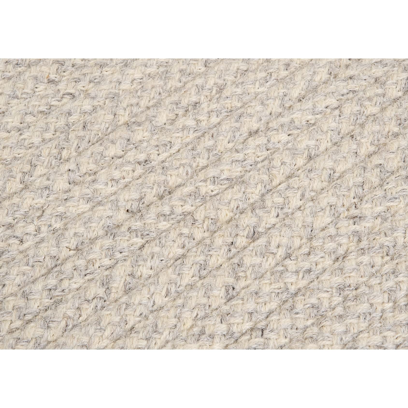 Colonial Mills Natural Wool Houndstooth Area Rug - 7x7 Feet Round Beige Square Rug for Living Room, Bedroom & Office | Soft & Durable Home Decor