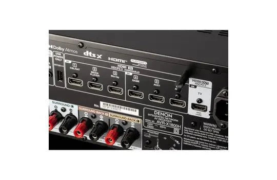 Denon AVR-X1800H 8K Ultra HD 7.2 Channel AV Receiver with HEOS Built-in | Dolby Atmos, DTS:X | Wireless Streaming | Perfect for Home Theater & Gaming Setup