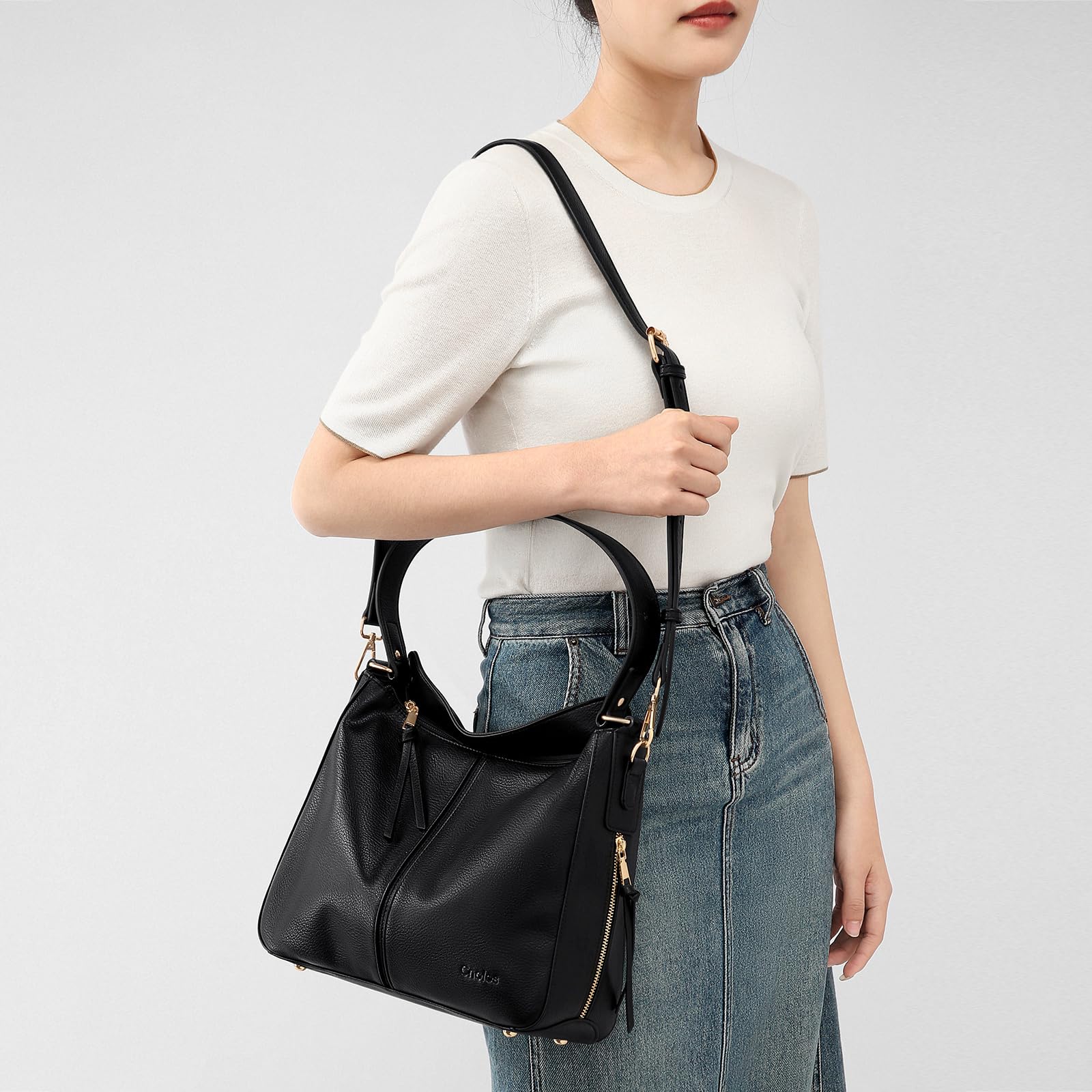 Stylish Vegan Leather Hobo Bag for Women - Large Shoulder Tote & Crossbody Purse - Perfect for Work, Travel and Everyday Use