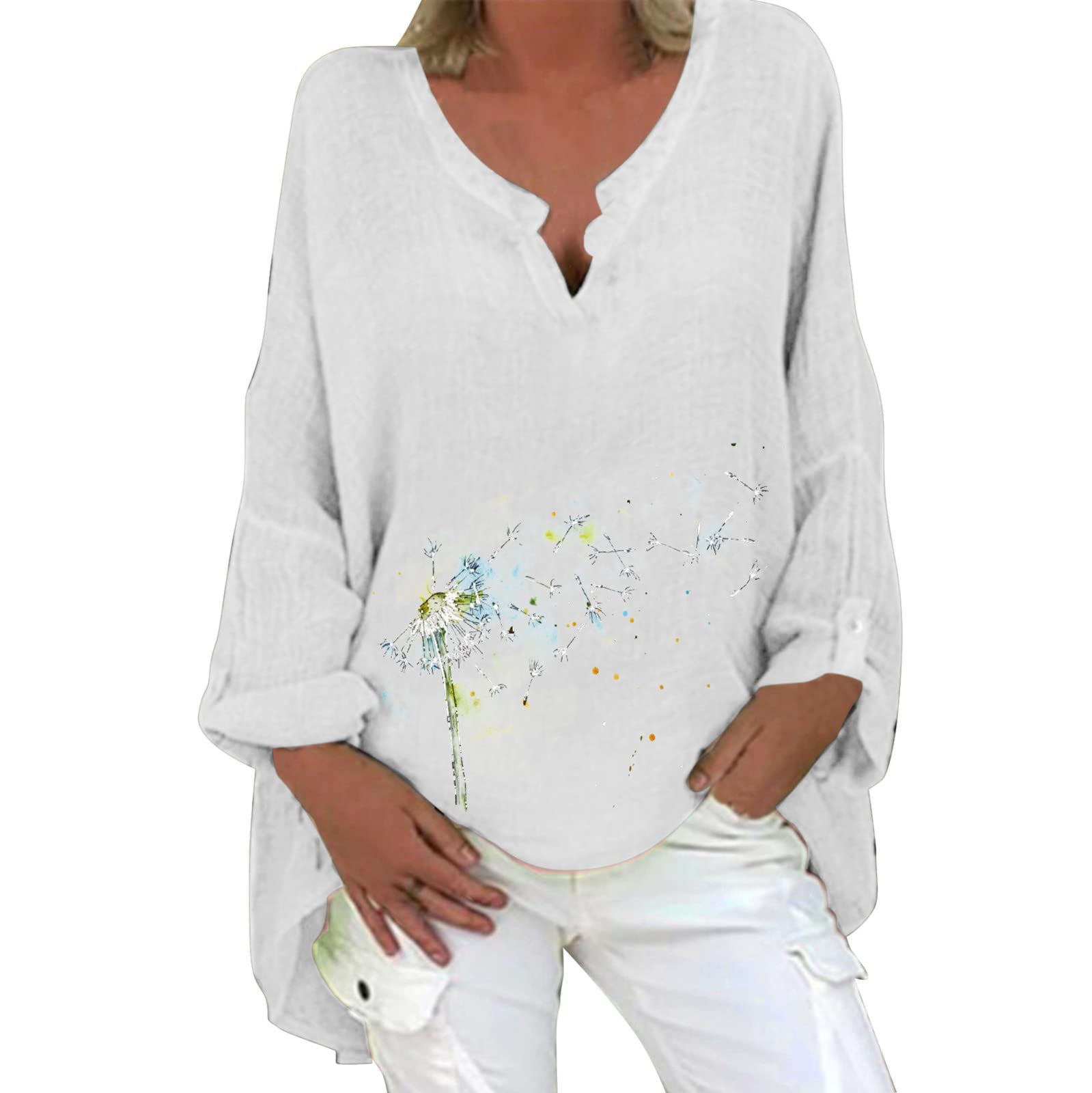 Women's Summer Tops - Loose Fit Casual T-Shirts | Crewneck Tunic Tees | Short Sleeve Blouses for Beach, Travel & Everyday Wear