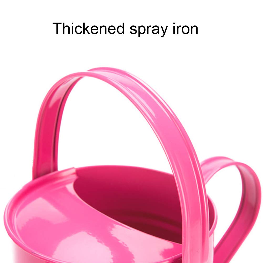 Firlar 1.5L Traditional Metal Watering Can - Small Steel Garden Water Pot with Long Spout & Sprinkler Head - Easy Pour Indoor/Outdoor Plant Watering Can for Bonsai, Flowers, and Houseplants (Green)