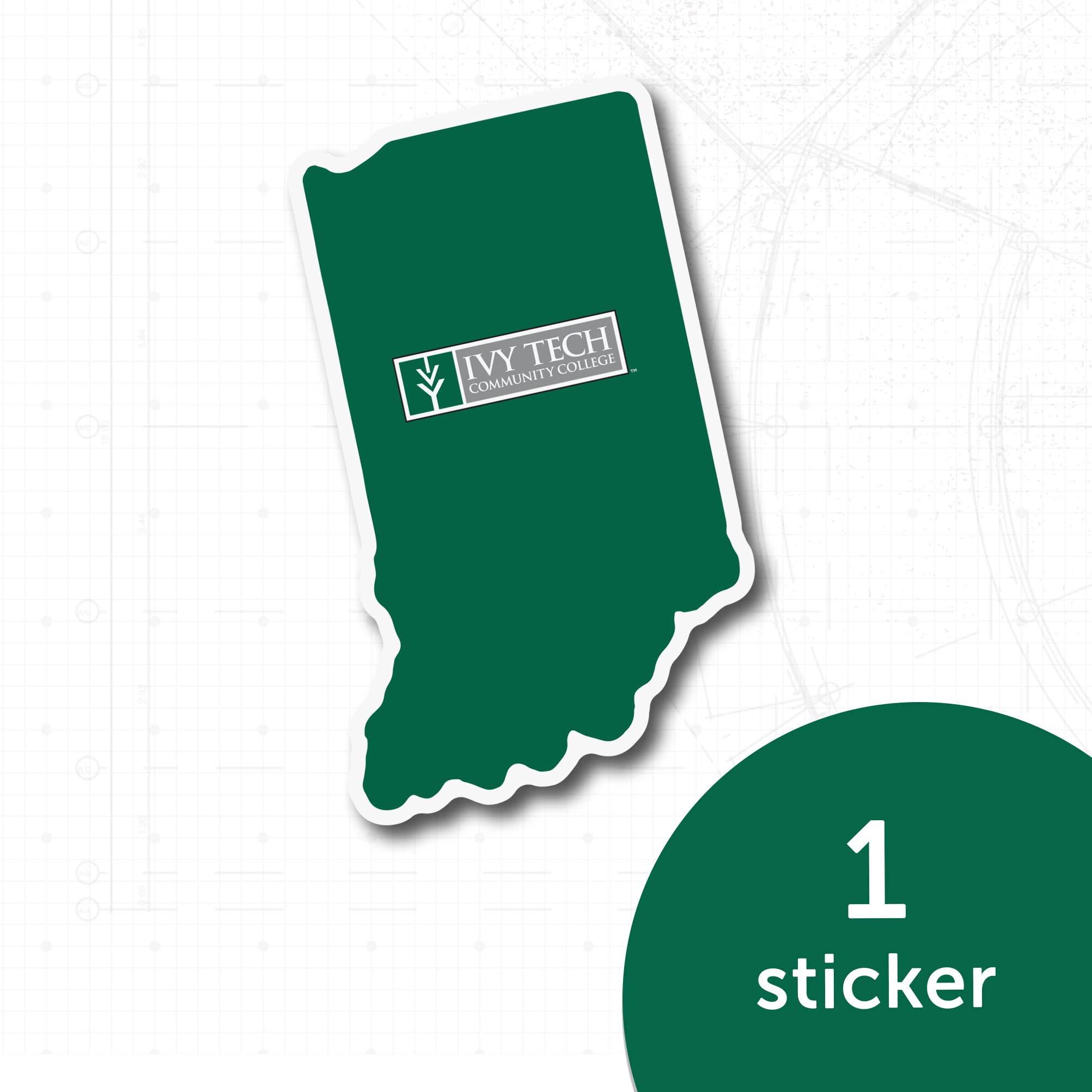 Desert Cactus & Eagles Vinyl Decal Sticker - Indiana State Border Design for Laptop, Water Bottle, Car & Scrapbook | Perfect for College Students, Travel Enthusiasts & DIY Crafts