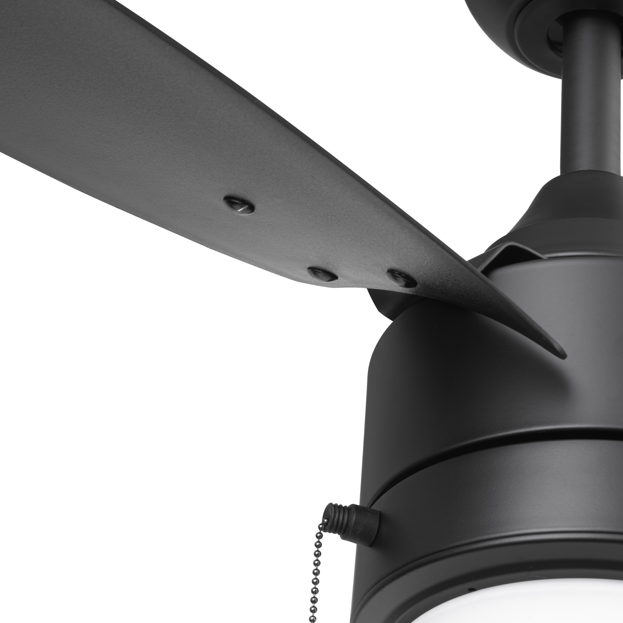 56 Inch Matte Black Ceiling Fan with Pull Chain - Indoor/Outdoor Use for Living Room, Bedroom, Patio & Covered Porch