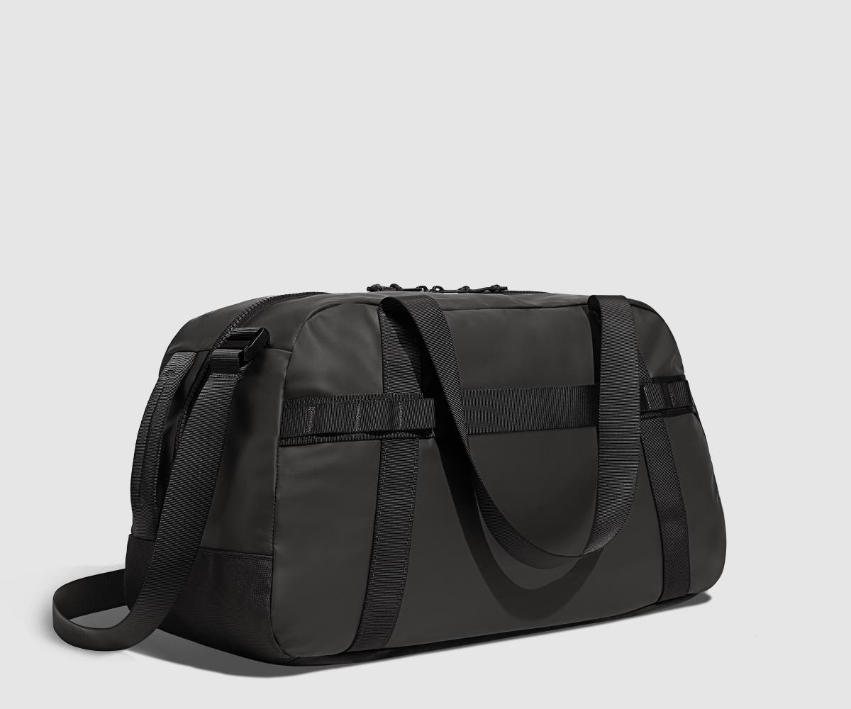 Jet Black Active Duffle 40L - Lightweight Water-Resistant Gym Bag for Travel, Workout & Sports | Perfect for Gym, Business Trips & Weekend Getaways
