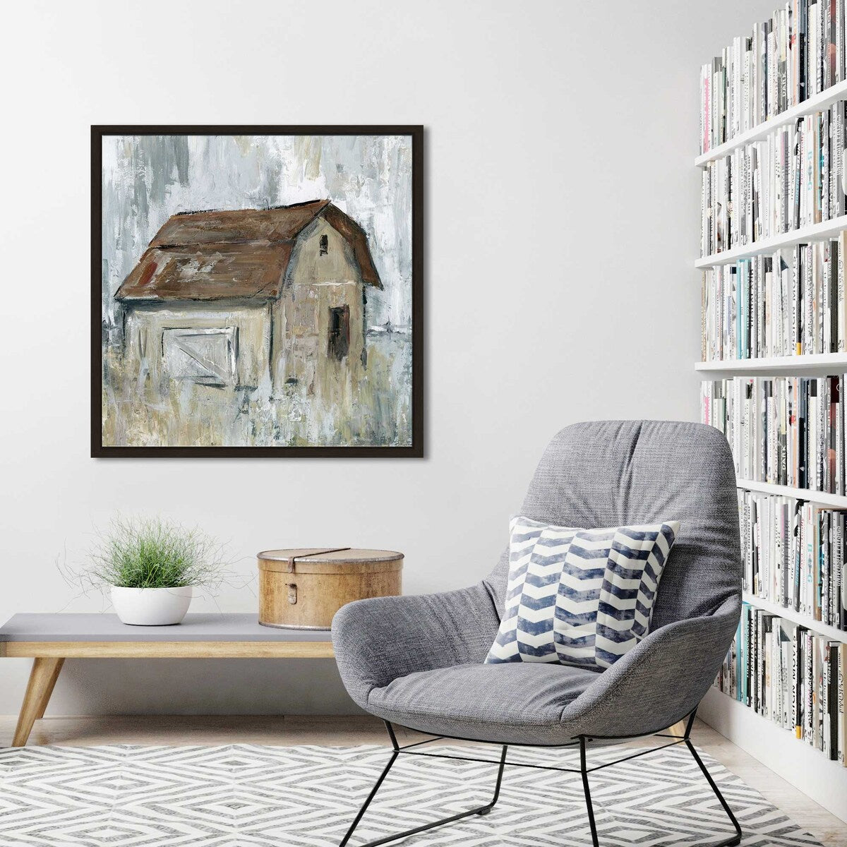 Barn At Dusk by Carol Robinson - Premium Floating Canvas Wall Art - Perfect for Living Room, Bedroom & Office Decor