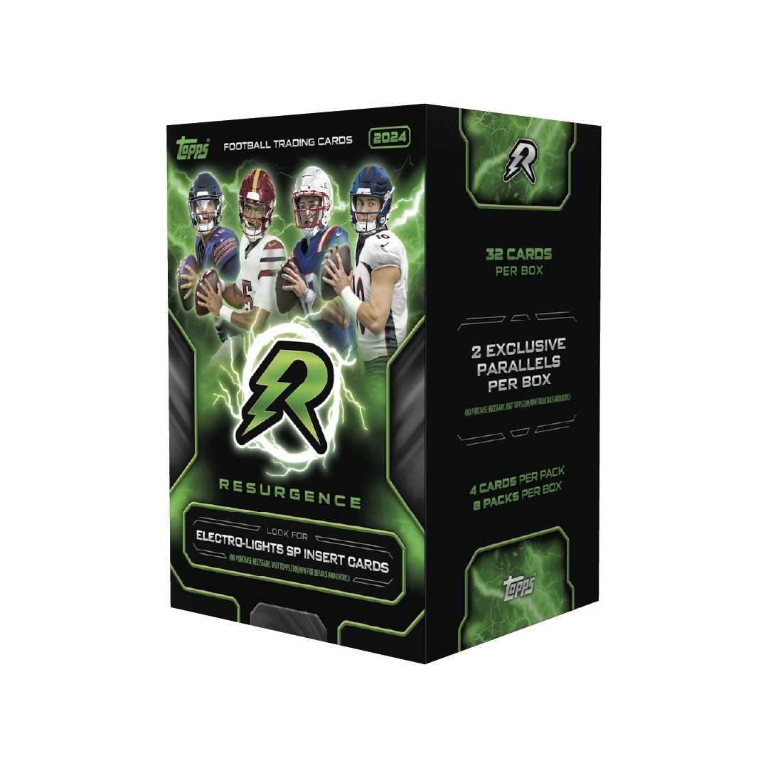 2024 Topps Resurgence Football Blaster Box - Collectible Trading Cards for NFL Fans & Sports Memorabilia Enthusiasts - Perfect for Gifts, Display, and Trading