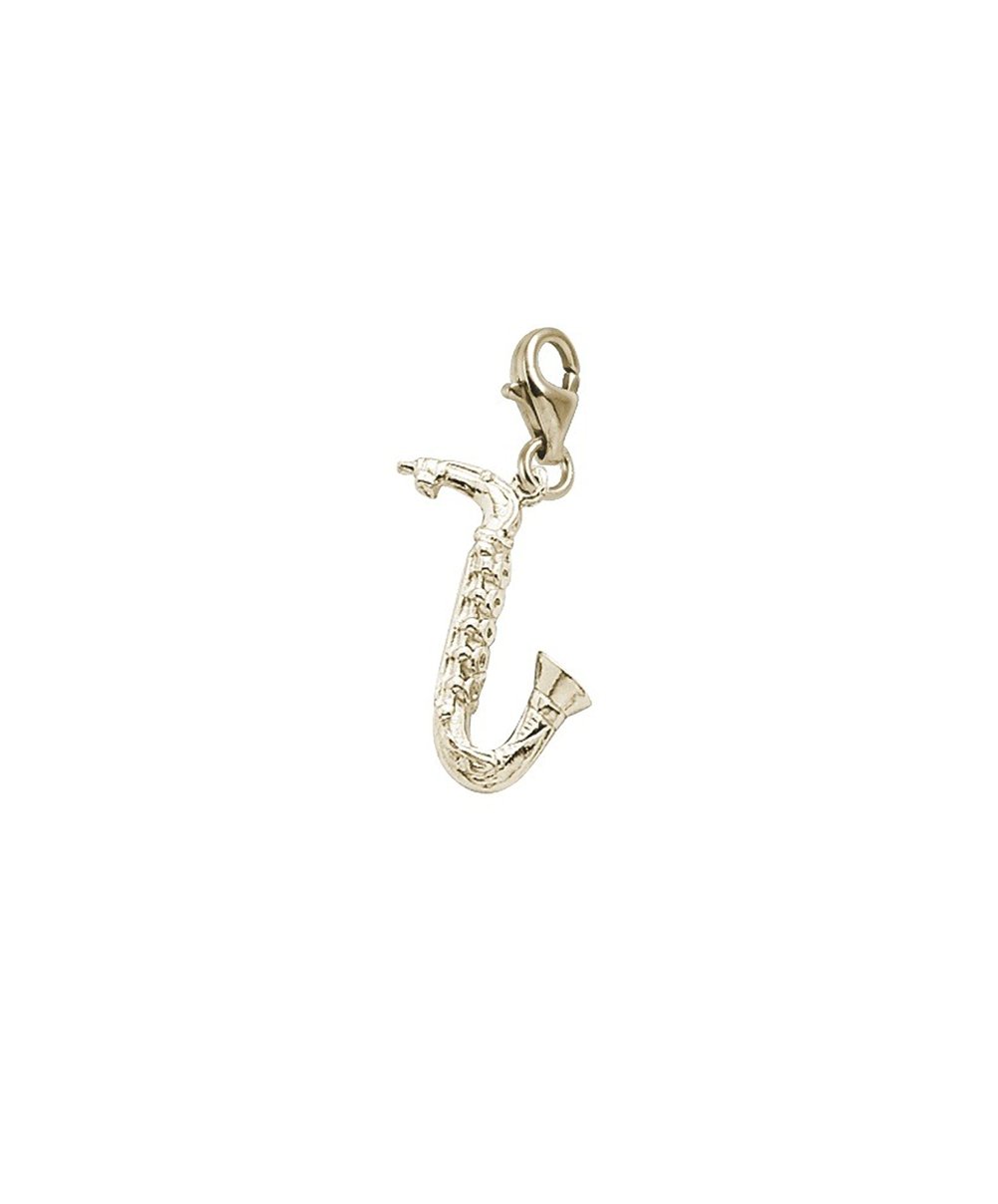 Premium Saxophone Charm with Lobster Claw Clasp - Elegant Musical Instrument Pendant for Bracelets & Necklaces - Perfect for Jazz Lovers, Music Teachers & Gift Giving