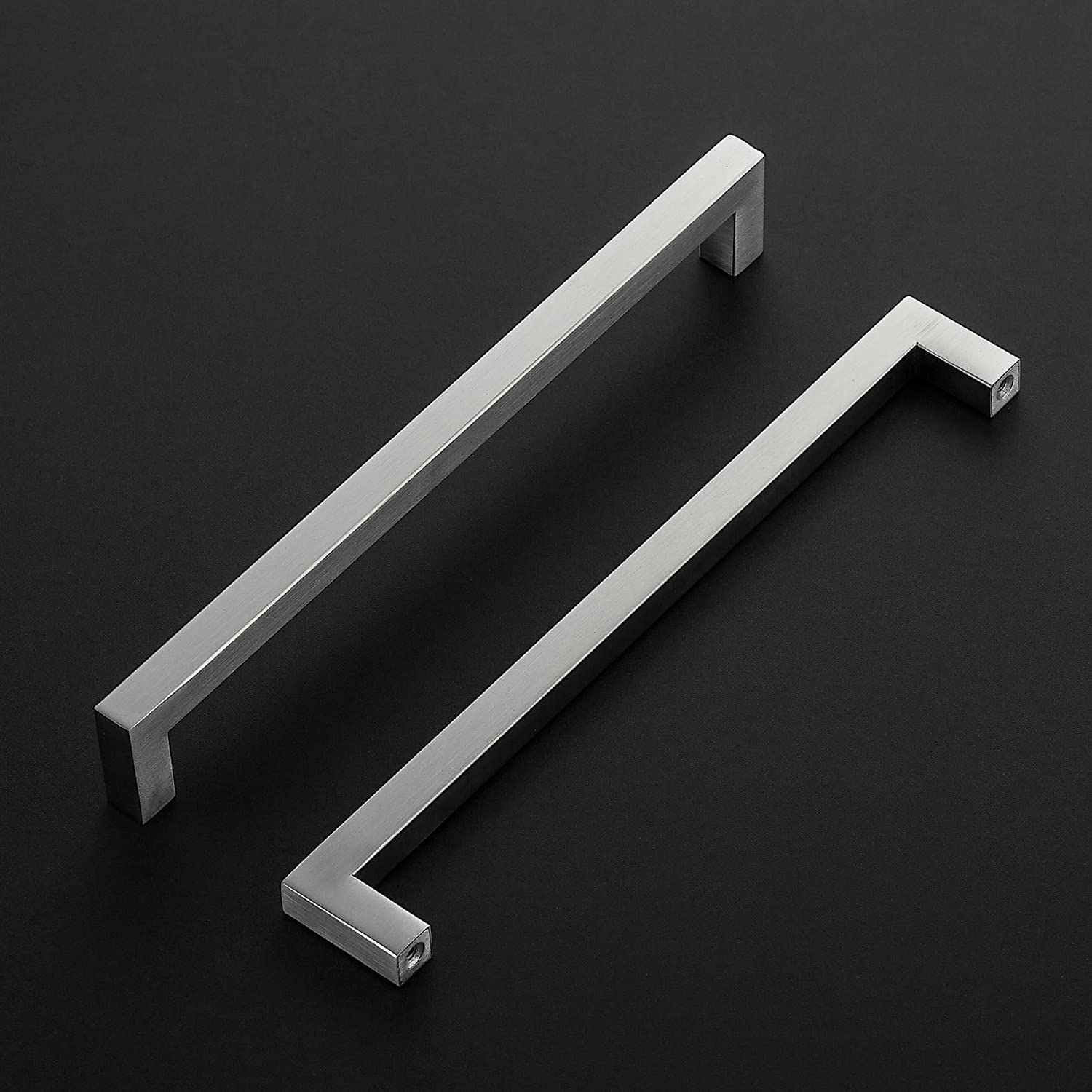 Ravinte 5-Pack Brushed Nickel Stainless Steel Cabinet Pulls - 8-4/5 Inch Square Kitchen Cabinet Handles with Screws & Screwdriver | Perfect for Modern Kitchen, Bathroom & Furniture Upgrades