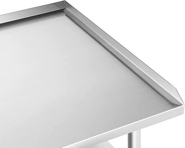 AmGood NSF Certified Stainless Steel Commercial Work Table with Backsplash & Side Guards - 48