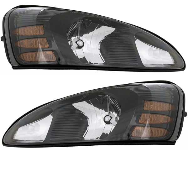 04-08 Grand Prix Front Halogen Headlight Headlamp Replacement Set - Left & Right Pair with Bulbs | Perfect for Night Driving & Auto Restoration Projects