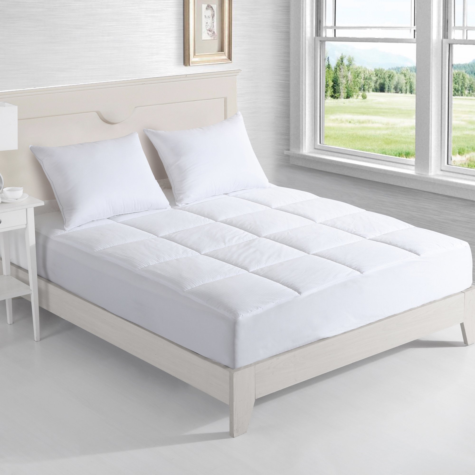 Lotus Home Luxury 400 Thread Count Cotton Waterproof & Stain Resistant Mattress Pad King Size - Cooling Bed Protector for Allergy Relief & Hot Sleepers, Perfect for Guest Rooms & Master Bedrooms
