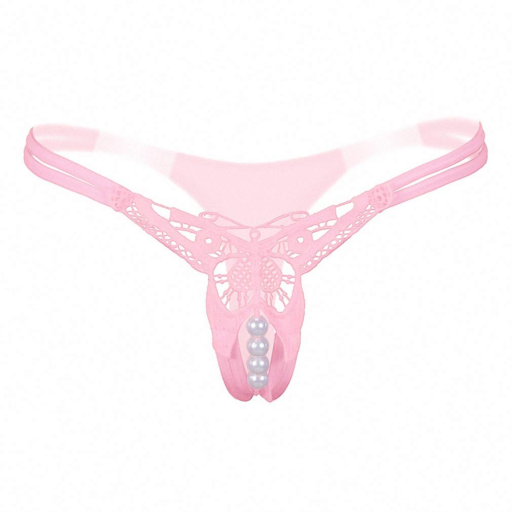 Sexy Pearl String Lace Panties for Women - Hollow Out Seamless G-String Thong Underwear | Perfect for Date Night, Lingerie Gift & Sensual Moments