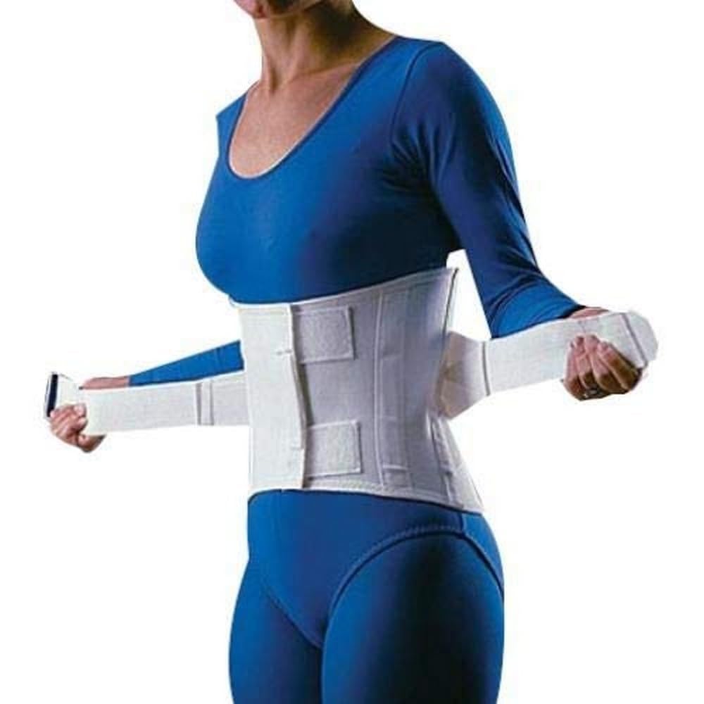 Rolyan Dual Support Lumbo-Sacral Orthosis - Small Size Back Brace with Insert & Elastic Straps for Lower Back & Abdomen Support - Pain Relief & Recovery Aid for Posture Correction, Hernia, Sciatica & Lumbar Support - Ideal for Office Workers, Athletes & Post-Surgery Recovery