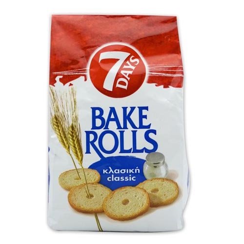 Greek 7 Days Bake Rolls Classic Flavor - 5 Pack (160g/5.7oz Each) | Perfect for Snacking, Lunch Boxes & Party Platters