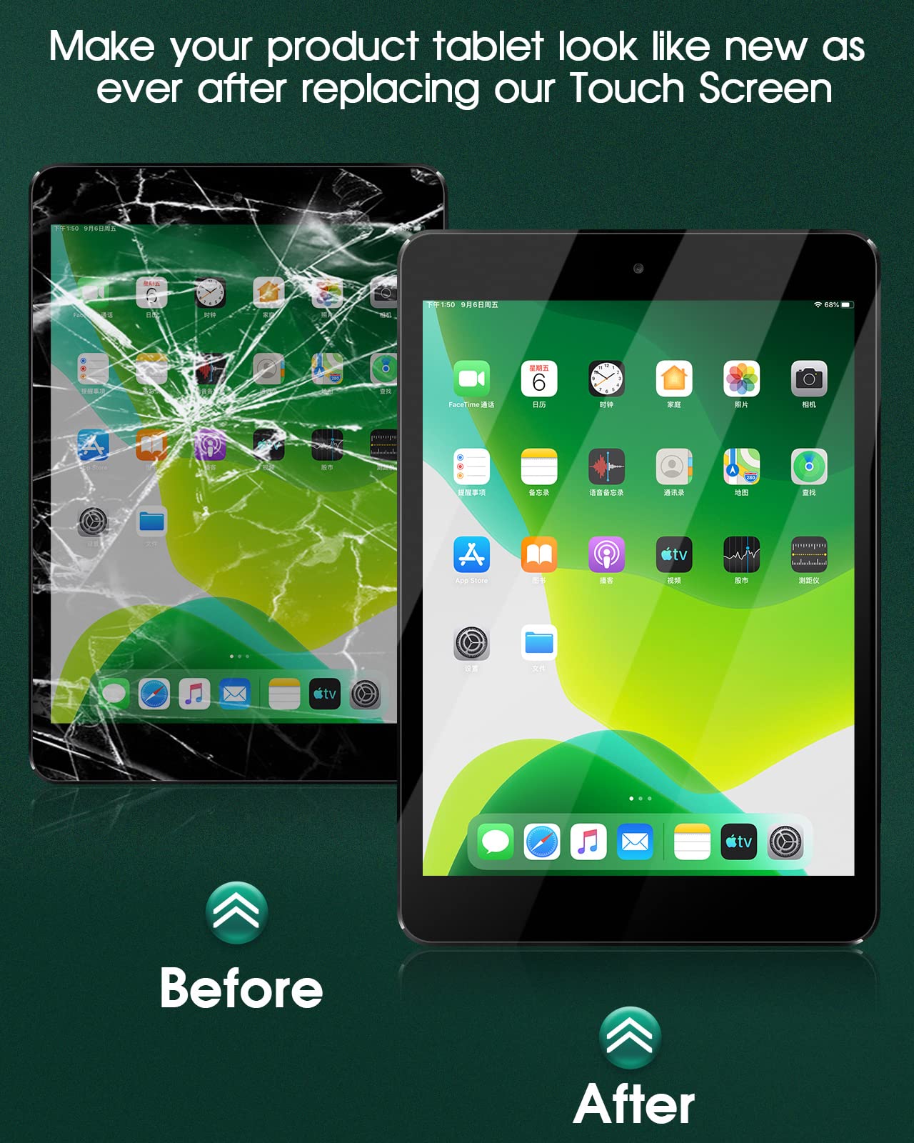 Original Title: Touch Screen Repair Kit for iPad Air 3 2019 A2153 A2123 A2152, for iPad Pro 10.5 (2017) Digitizer A1701 A1709 (Black)   Optimized Title: **iPad Air 3 (2019) & iPad Pro 10.5 (2017) Touch Screen Digitizer Replacement Kit – Compatible with Models A2153, A2123, A2152, A1701, A1709 – DIY Repair Kit (Black) – Perfect for Cracked or Unresponsive Screen Fix**