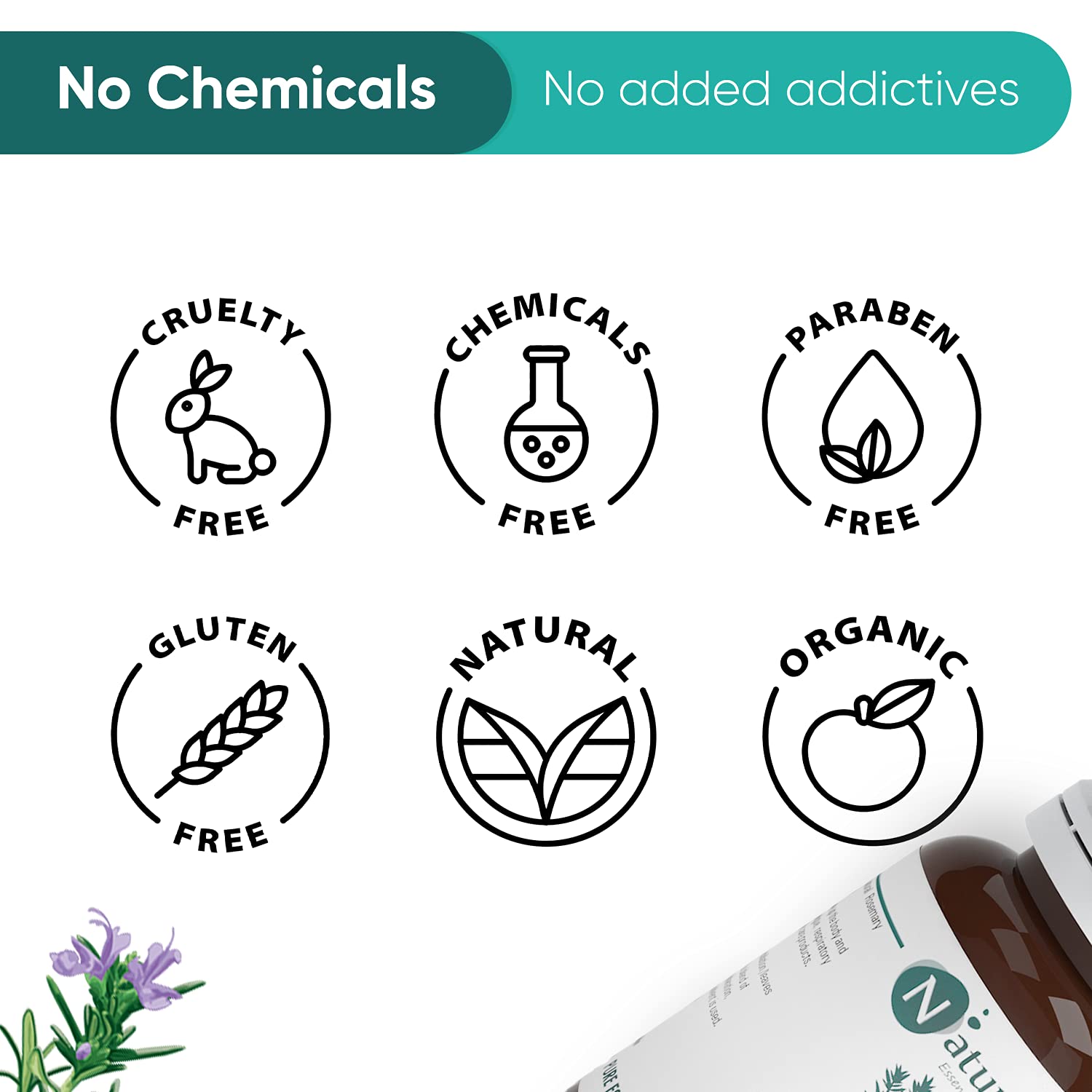 Naturalis Essential Oil Set - 2 Pack (15ml Rosemary Oil & Tea Tree Oil) for Aromatherapy, Skin Care & Hair Growth | Pure Therapeutic Grade Oils for Diffusers, Massage & DIY Beauty