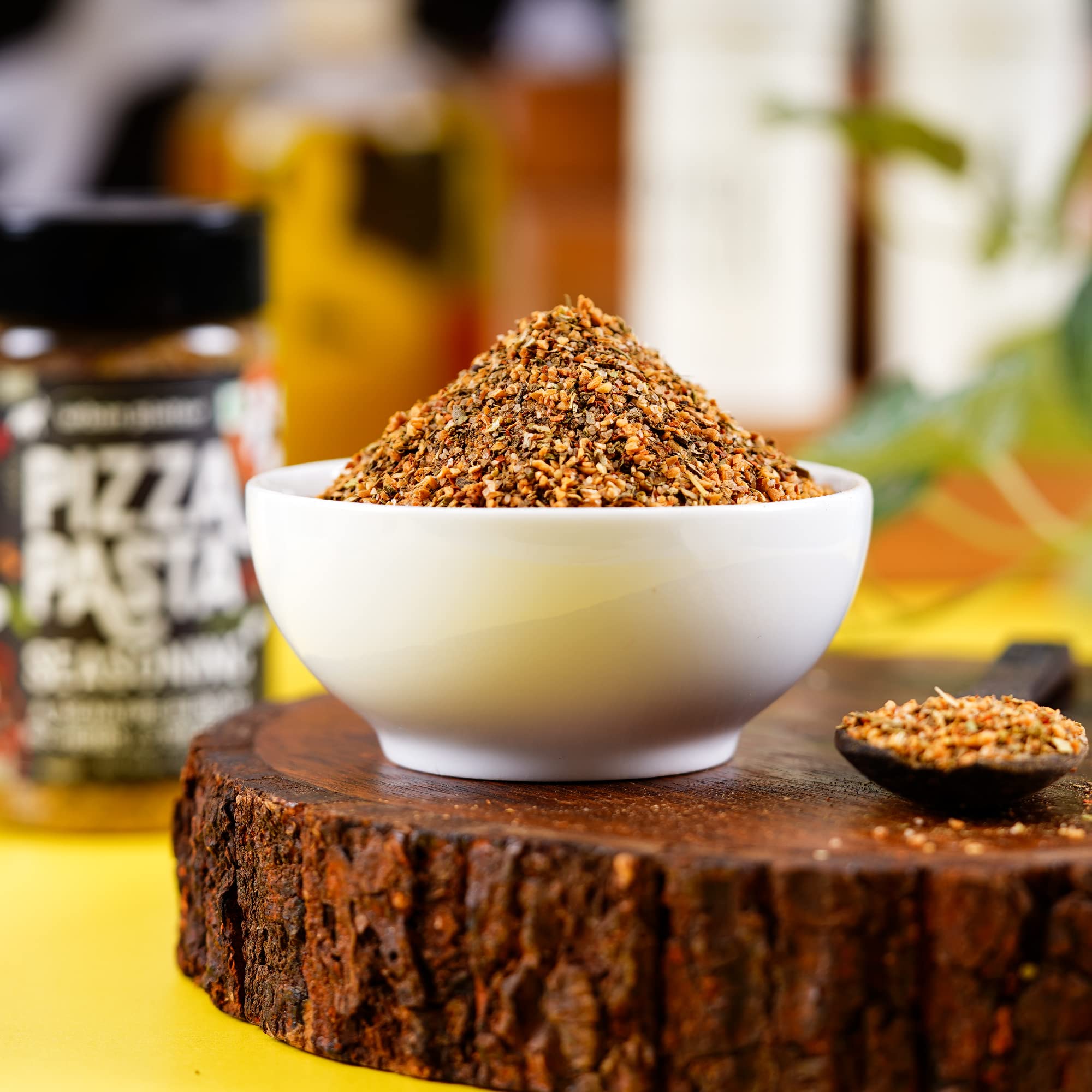 Urban Platter All-Natural Pizza & Pasta Seasoning Blend - 80g/2.82oz Glass Shaker Jar with Aromatic Herbs | Perfect for Homemade Italian Dishes, Garlic Bread & Salad Toppings