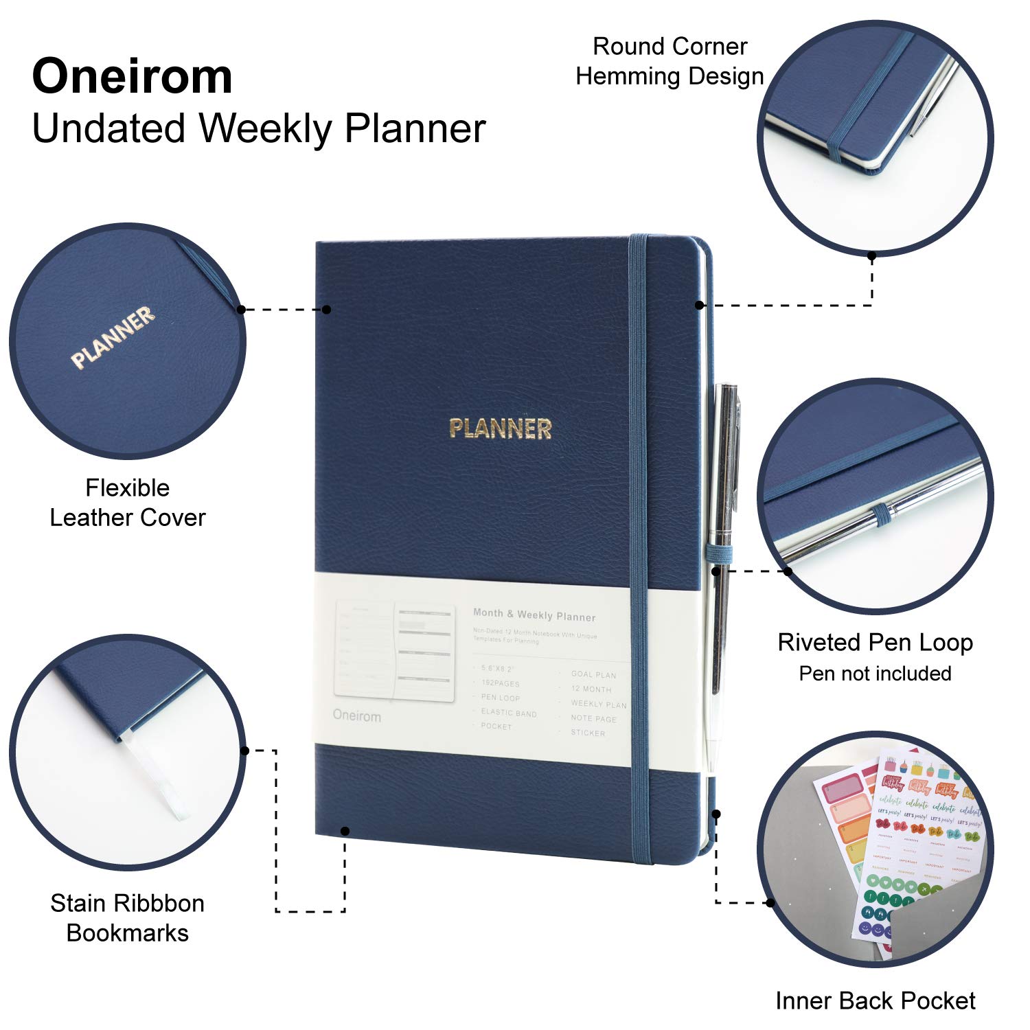 2024-2025 Undated Weekly & Monthly Planner - 5.6