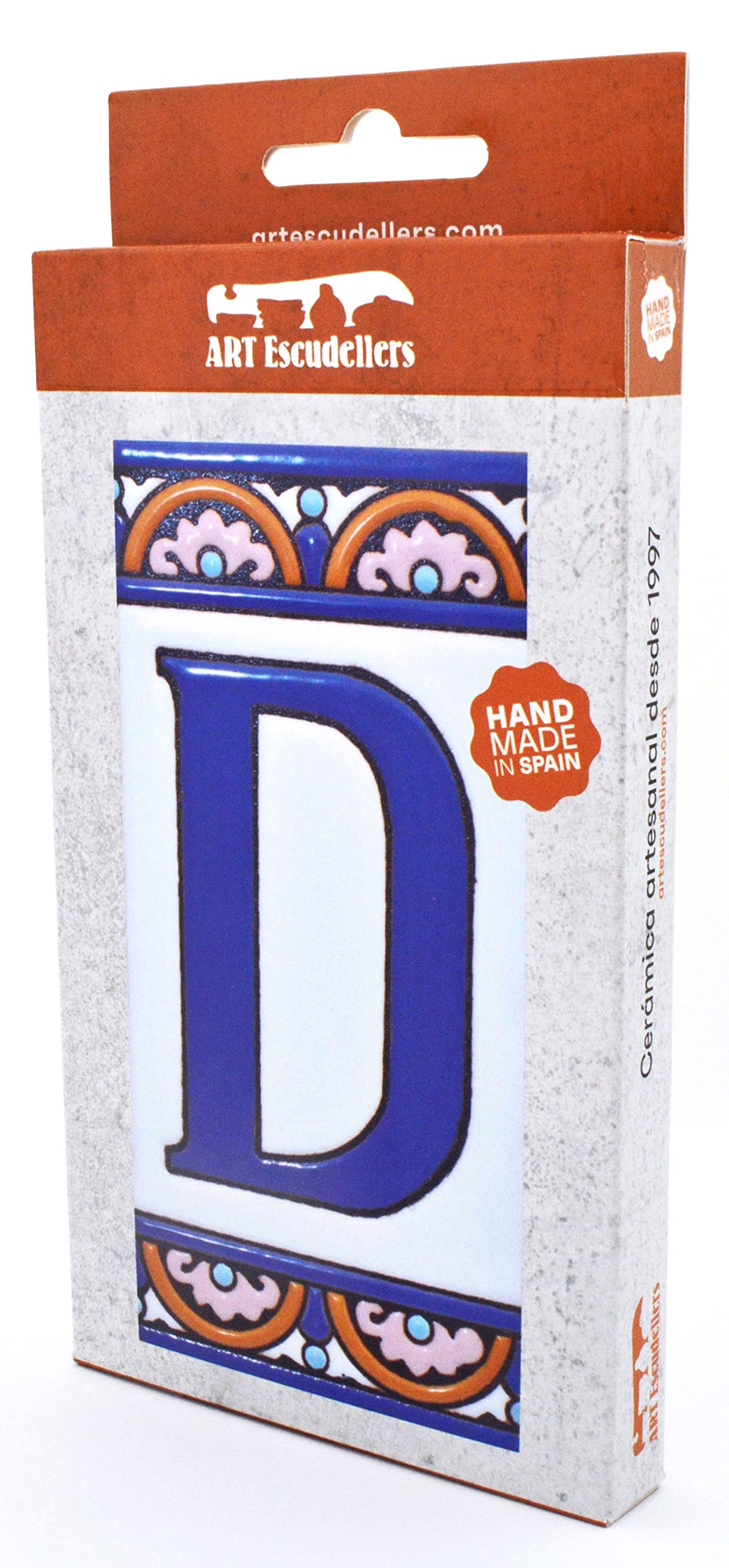 6 Inch Handpainted House Letter Tiles - Custom Address Numbers & Names for Home Signs - Durable ARCO GRANDE Design (5.86