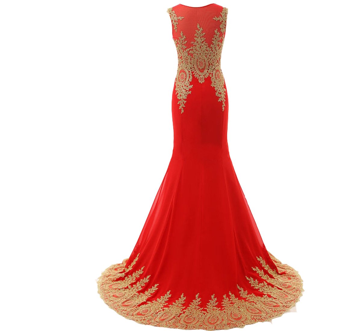 Lemai Women's Elegant Lace Mermaid Evening Gown with Sweep Train - Formal Prom Dress for Special Occasions | Perfect for Weddings, Galas, and Black Tie Events