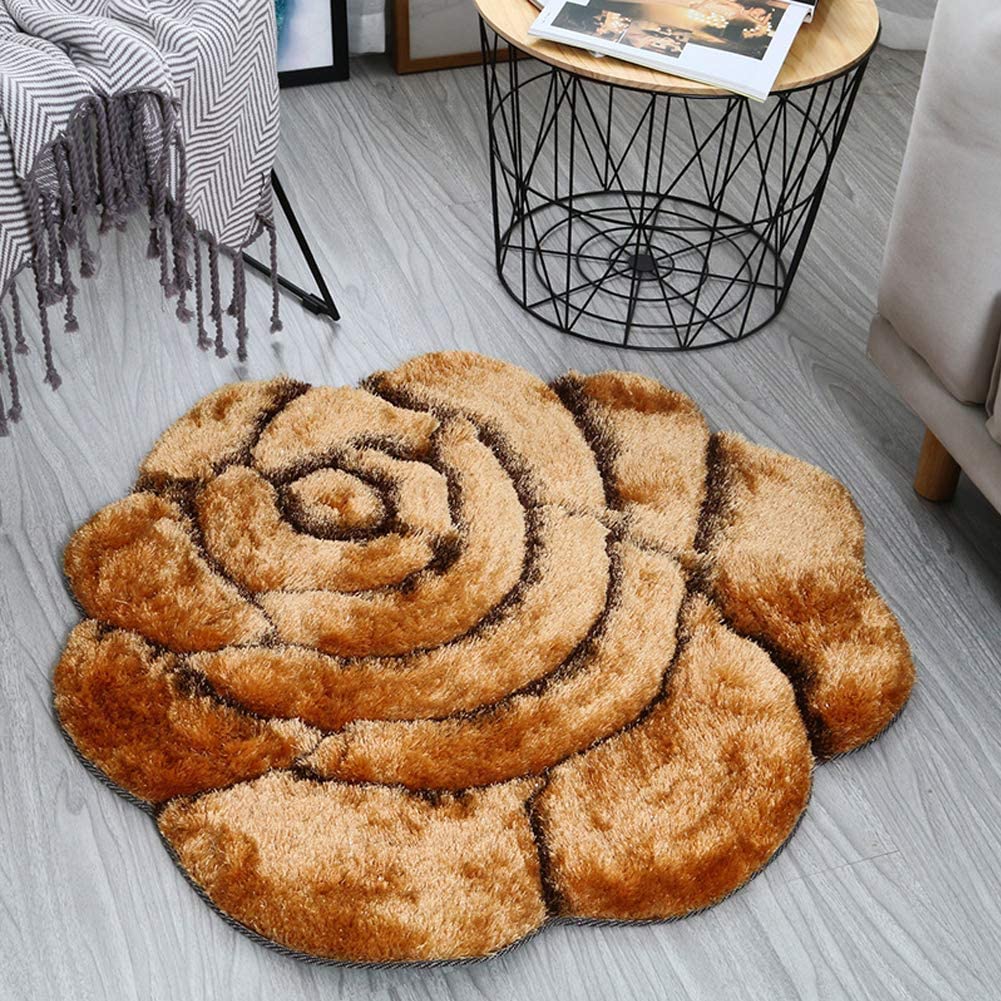 Erddcbb Floral Floor Pillow - 90x90cm Brown Cushion for Girls | Soft Seating Pillow for Bedroom, Reading Nook & TV Watching | Versatile Throw Pillow for Floor Seating, Lounge & Home Decor
