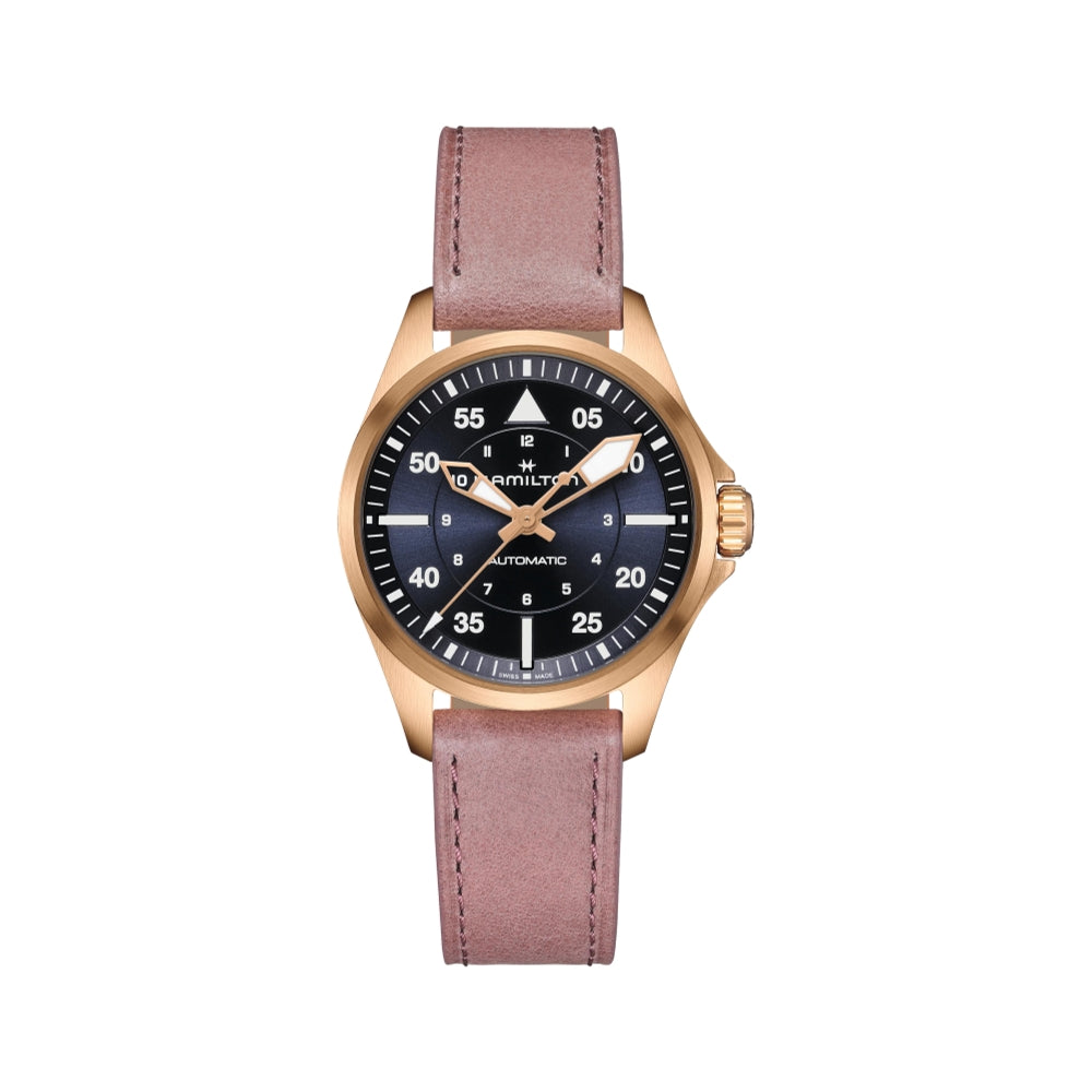 Pilot 36mm Blue Dial Men's Watch with Leather Strap - Perfect for Casual Wear, Business Attire & Everyday Use