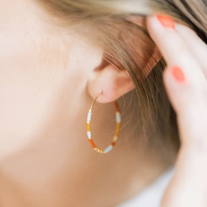 Sunrise Earrings - Dainty Gold Hoop Earrings for Women, Boho Chic Jewelry Gift for Her | Perfect for Everyday Wear, Parties & Special Occasions
