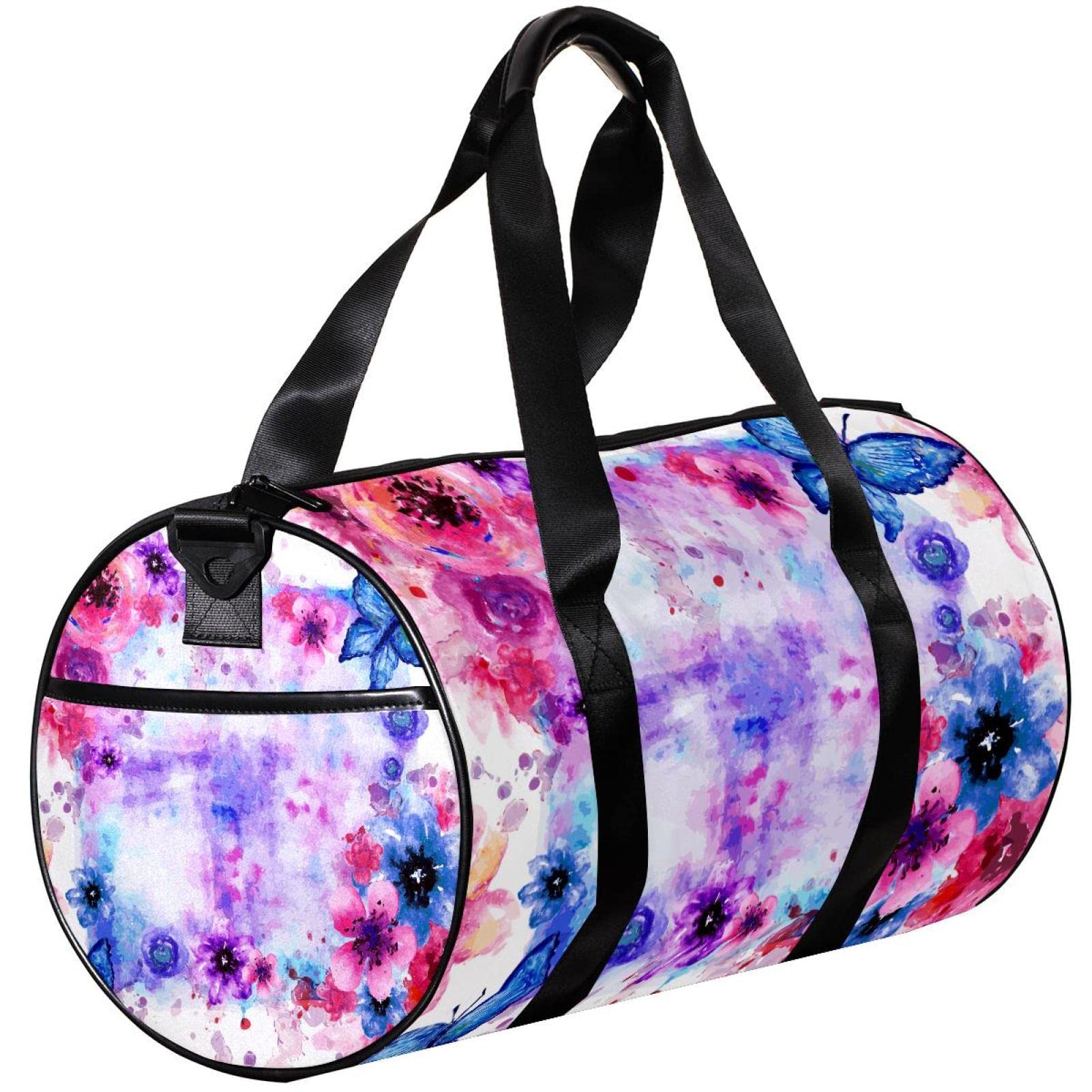 Men's Gym Duffle Bag with Wet Pocket - Large Butterfly Animal Print Sports Travel Bag for Workout, Yoga, Gym & Weekend Getaways | Water-Resistant Compartment for Shoes & Wet Clothes