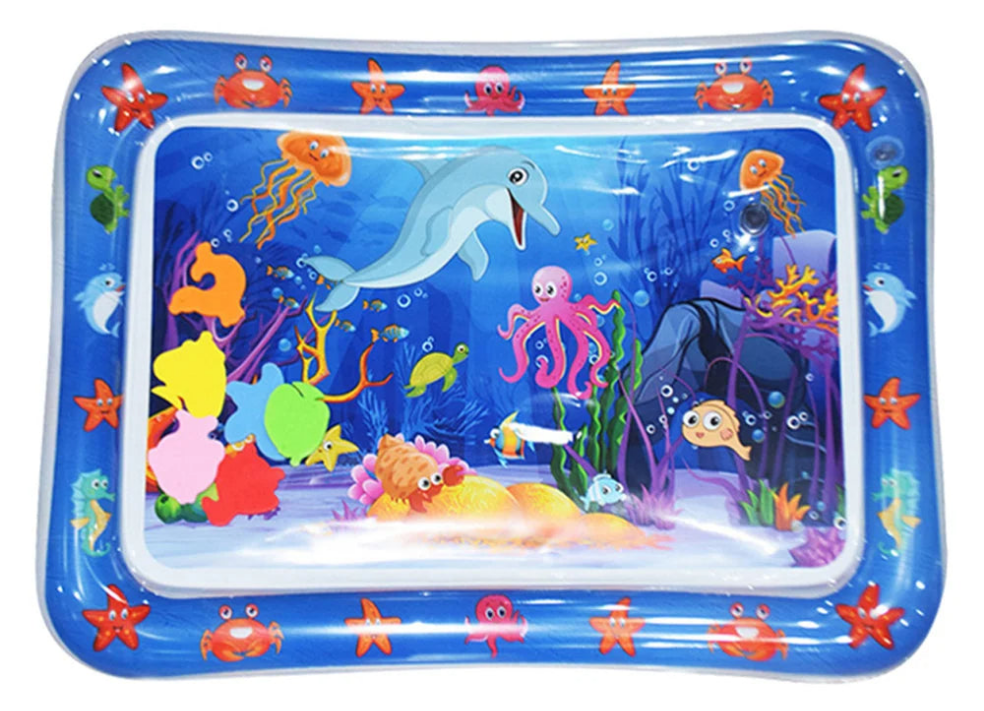 AquaAdventure Waterproof Baby Tummy Time Mat - Soft Play Mat for Infants & Newborns - Sensory Development Activity Gym for Crawling & Learning - Perfect for Nursery, Daycare & Home Playtime