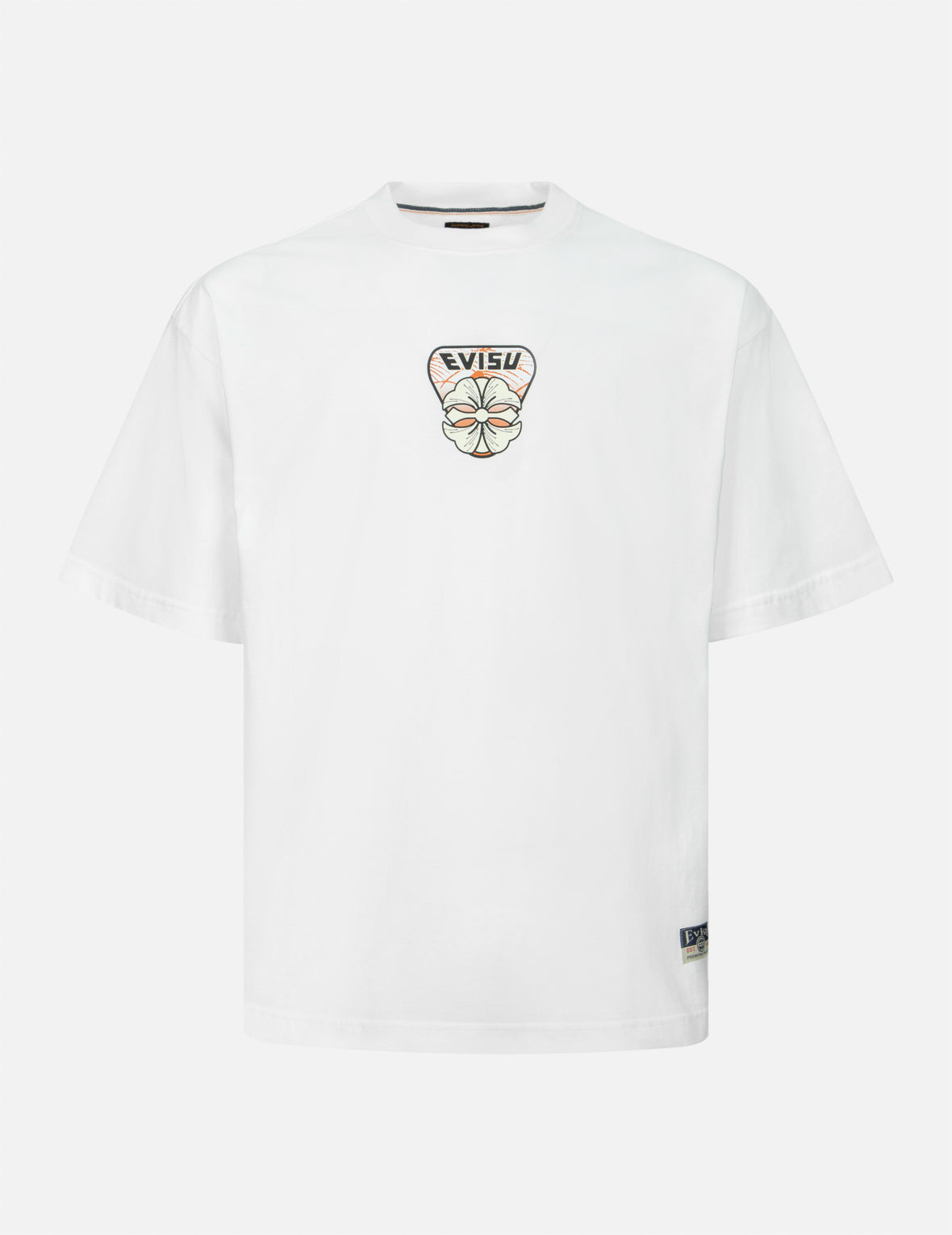 Multi Hanafuda Daruma and Daicock Print Loose Fit T-Shirt - Comfortable Casual Wear for Anime Fans & Japanese Culture Enthusiasts