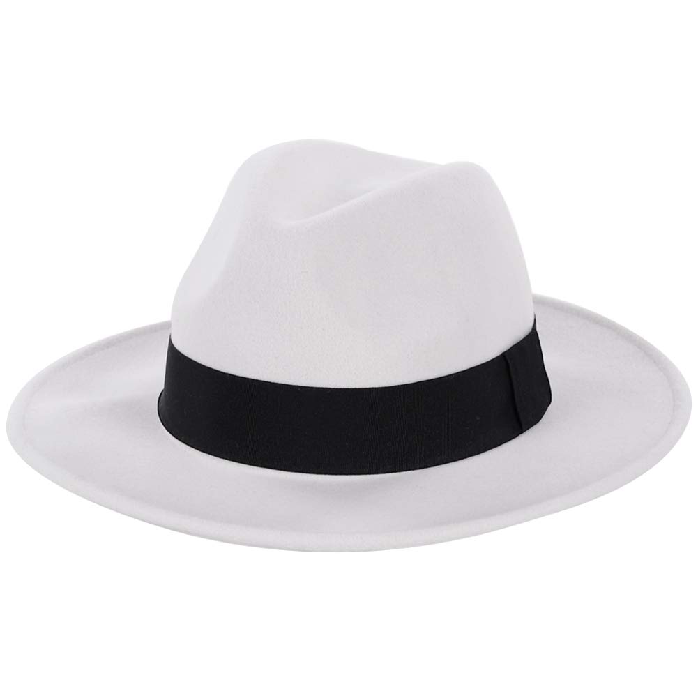 FORBUSITE Wool Felt Wide Brim Fedora Hat for Women & Men - Stylish Unisex Winter Fashion Accessory for Outdoor Activities, Travel & Casual Wear