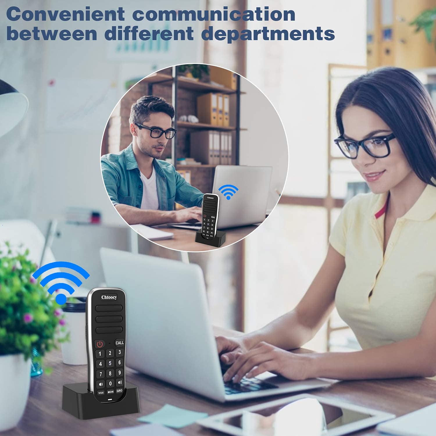 Wireless Intercom System for Home & Office - 1 Mile Range, 10 Channels, Rechargeable Handheld Walkie Talkie, Expandable to Multiple Units (1 Pack, Black) - Ideal for Home Security, Business Communication & Outdoor Activities
