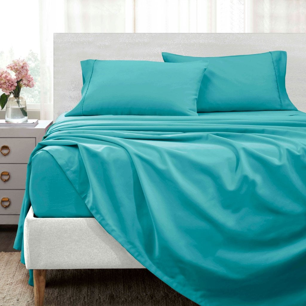 Premium 1400-1500 Thread Count Cotton Blend Deep Pocket Bed Sheet Set - Ultra Soft & Breathable for King, Queen, Full & Twin Beds - Perfect for Home, Hotel & Guest Room Comfort