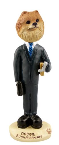 Pomeranian Red Businessman Dog Collectible Figurine - Cute Desk Decor for Office, Home & Gift for Dog Lovers