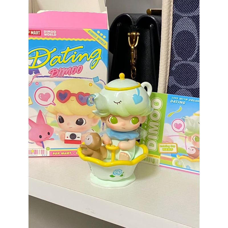 DIMOO Dating Series Rotating Cup - Cute Collectible Blind Box Toy for Display & Gifts - Perfect for Anime Fans, Home Decor, and Office Desk Accessories