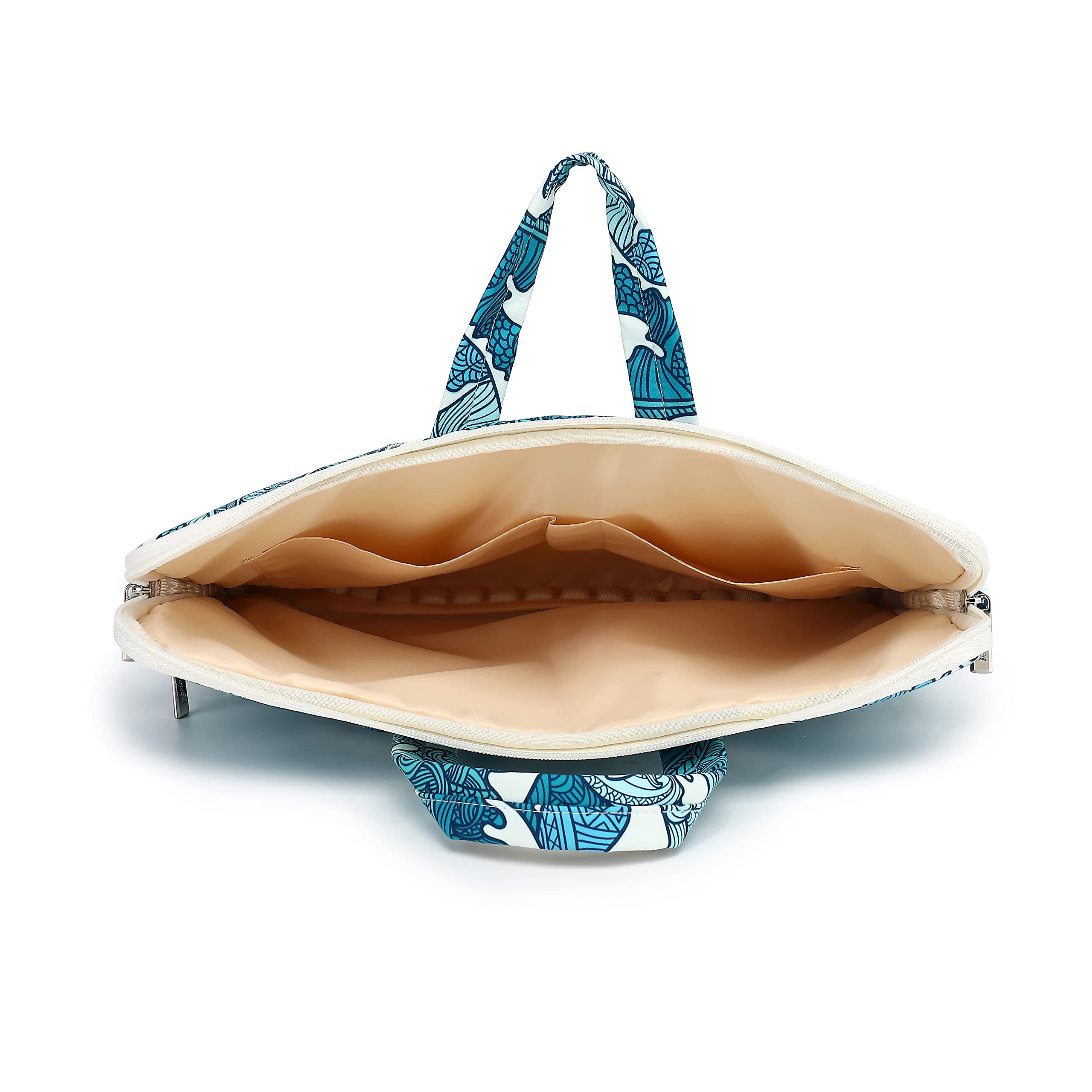 Waterproof 15 Inch Laptop Messenger Bag - Jellyfish Pattern Canvas Shoulder Bag Fits 14-15.6 Inch Laptops & MacBook Pro 15 - Perfect for Work, School & Travel