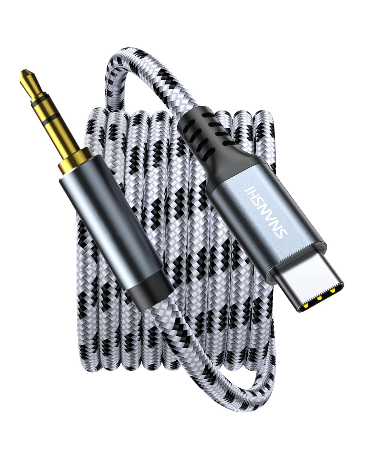 SNANSHI 6.6ft USB C to Aux Cable - 3.5mm AUX to USB Type C Adapter Cord for iPhone 16/15 Pro Max/15 Plus, iPad Pro, Galaxy S23/S24 Ultra, Pixel - Perfect for Car Audio, Headphones, Speakers & Home Stereo Systems