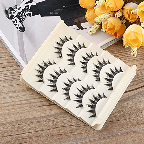 5 Pairs Women's False Eyelashes - Long & Thick Natural Look Eyelash Extensions for Dramatic Makeup | Perfect for Parties, Weddings & Special Occasions