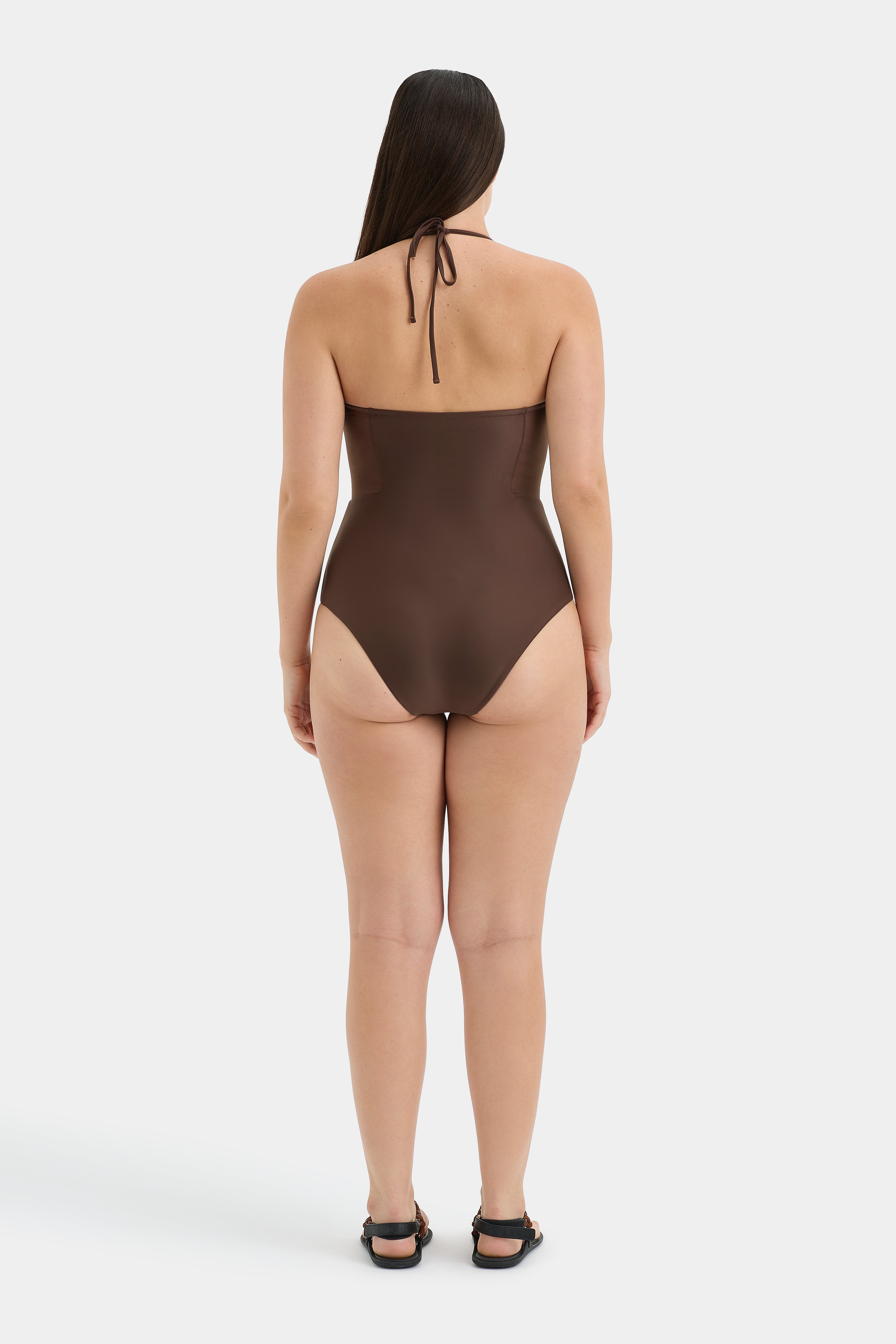 Dunes Splice One Piece Swimsuit - Sexy High Waisted Bathing Suit for Women, Beachwear & Pool Party - Perfect for Summer Vacations & Tropical Getaways
