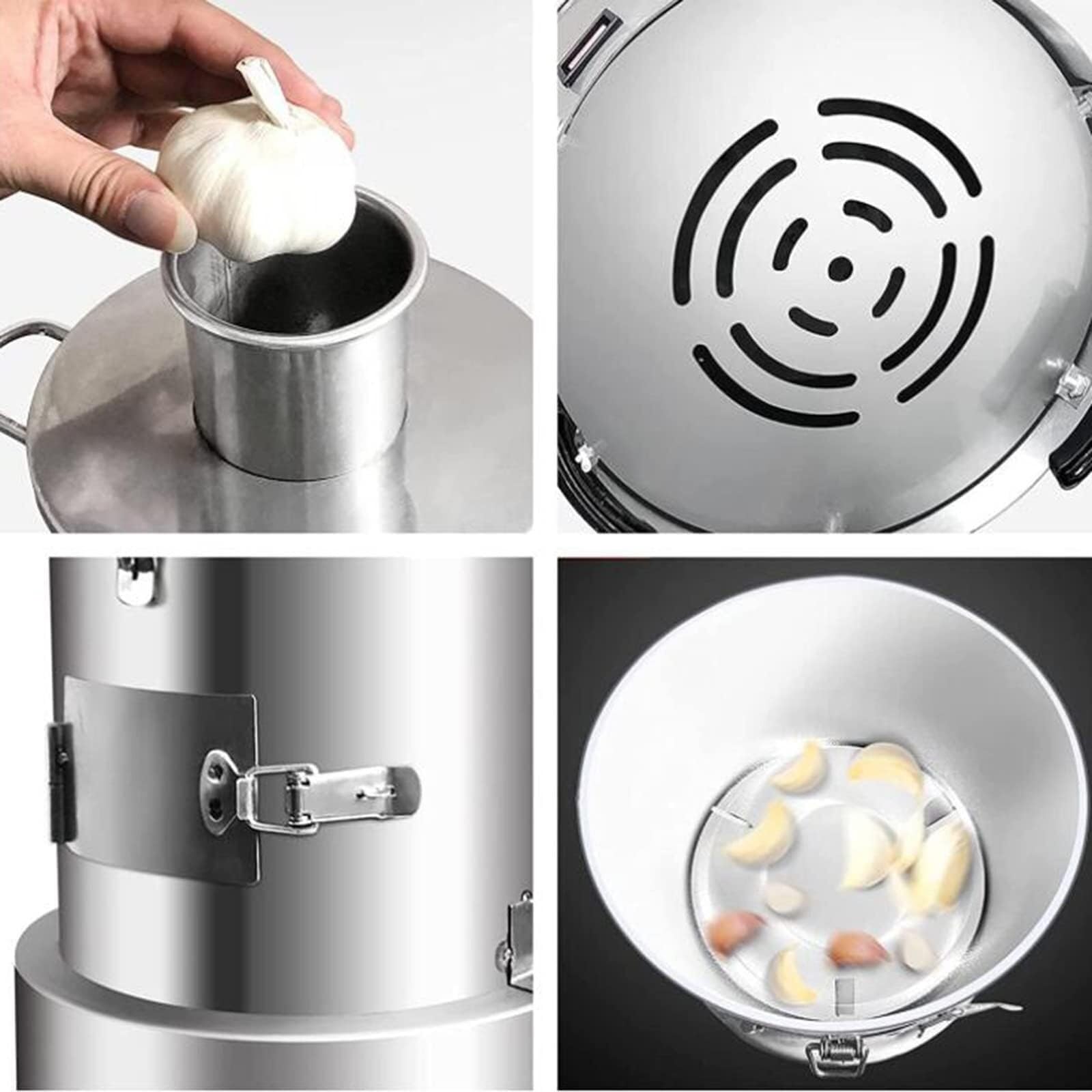 Electric Garlic Peeler Machine - 110V/220V Commercial Grade, 30kg/H Capacity, 200W Stainless Steel Garlic Peeling & Separator for Restaurants, Kitchens & Food Processing (220V Option) - Perfect for Bulk Garlic Peeling, Meal Prep & Commercial Food Production