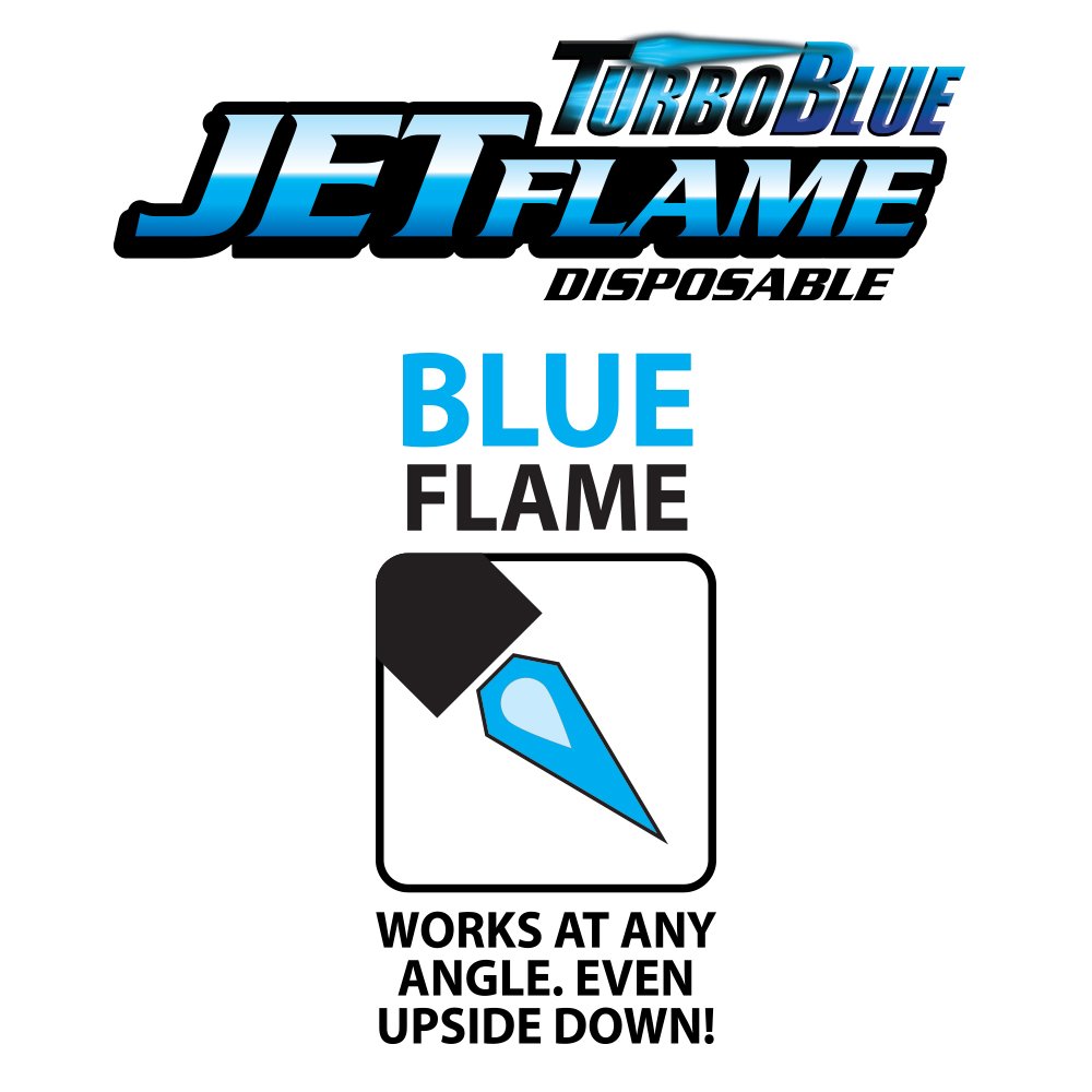 Refillable Jet Flame Lighter - Powerful Windproof Butane Lighter with Adjustable Flame (3-Pack) for Cigars, Camping, BBQ & Outdoor Use