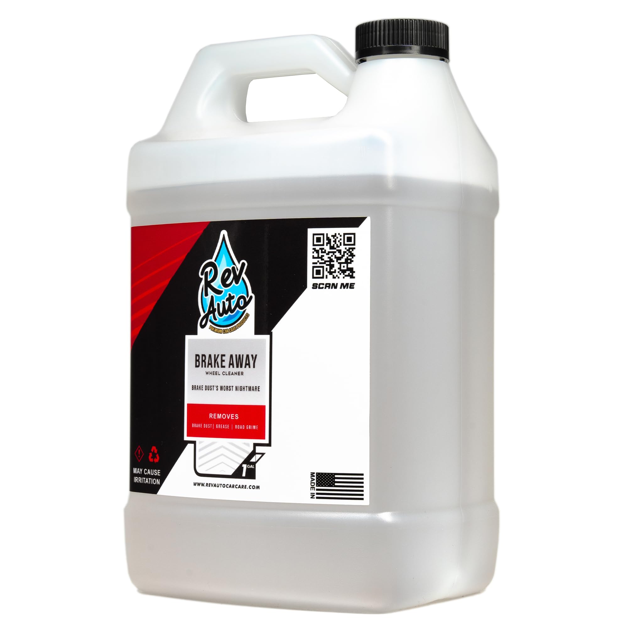 **Rev Auto Professional Wheel & Tire Cleaner (1 Gallon) - Removes Brake Dust, Tire Browning & Rust - Best Car Rim & Tire Cleaner for Alloy, Chrome & Steel Wheels - Use with Wheel Brush for Deep Cleaning - Perfect for Car Detailing, Auto Shops & DIY Enthusiasts**