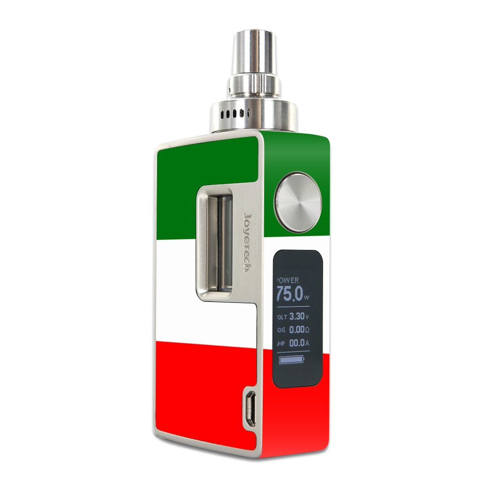 MightySkins Vinyl Decal Wrap Cover Compatible with JoyeTech eVic AIO - Italian Flag Design | Protective & Durable Skin for Vape Mod | Easy to Apply & Remove | Made in USA | Perfect for Personalizing Your Vape Device at Home, Work or Travel