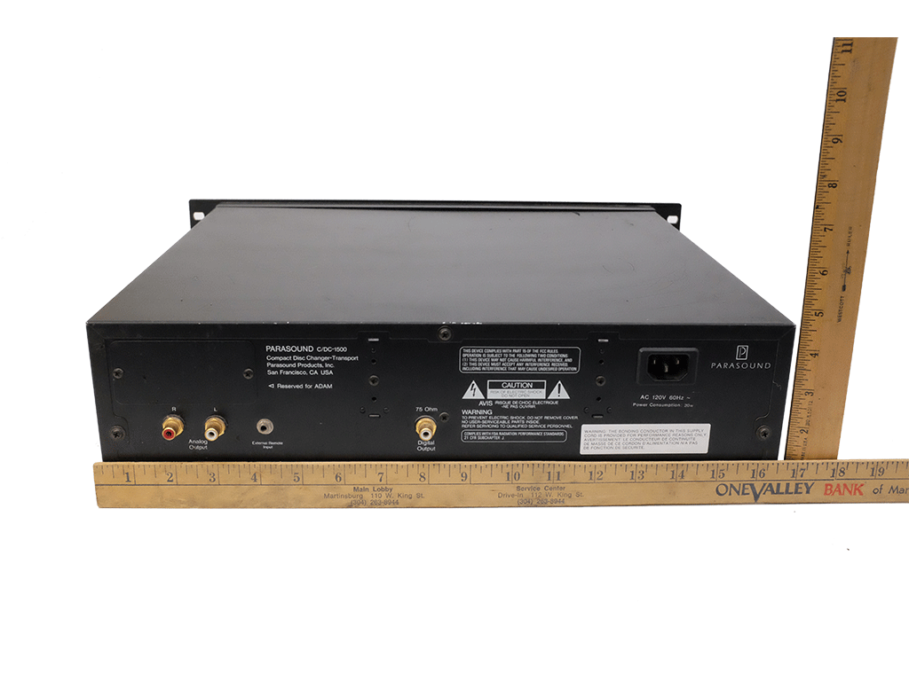 Parasound C/DC 1500 Compact 6-Disc CD Changer Transport - High-Quality Audio for Home Entertainment & Music Lovers