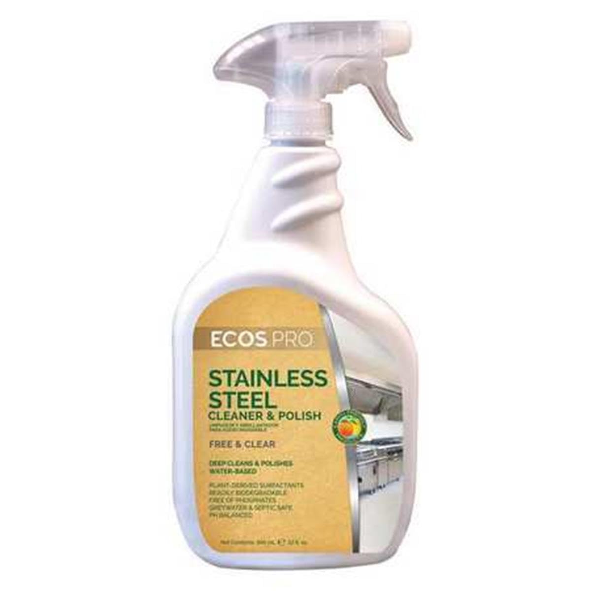 SS Cleaner & Polish 32oz – Stainless Steel Cleaner & Polish for Kitchen Appliances, Sinks, and Cookware – Restores Shine & Removes Stains
