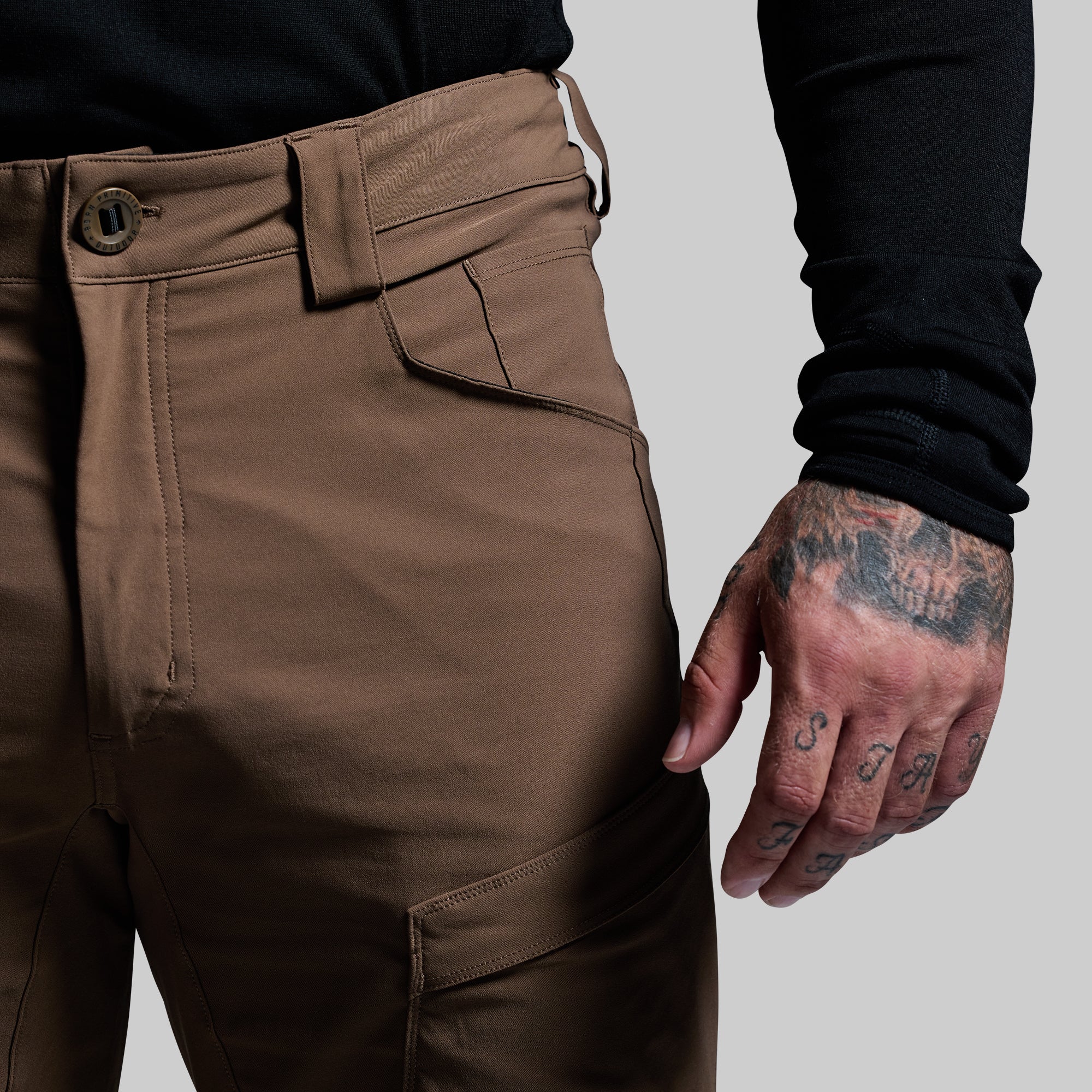 Men's Tactical Terrain Pants - Coyote Brown Color - Durable Outdoor Hiking & Work Pants for Camping, Hunting & Adventure Activities