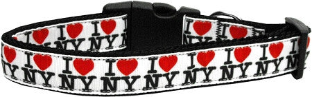 Stylish Love New York Dog Collar - Durable & Adjustable Pet Collar for Small Medium Large Dogs - Perfect for Walking, Training & Fashion Accessories