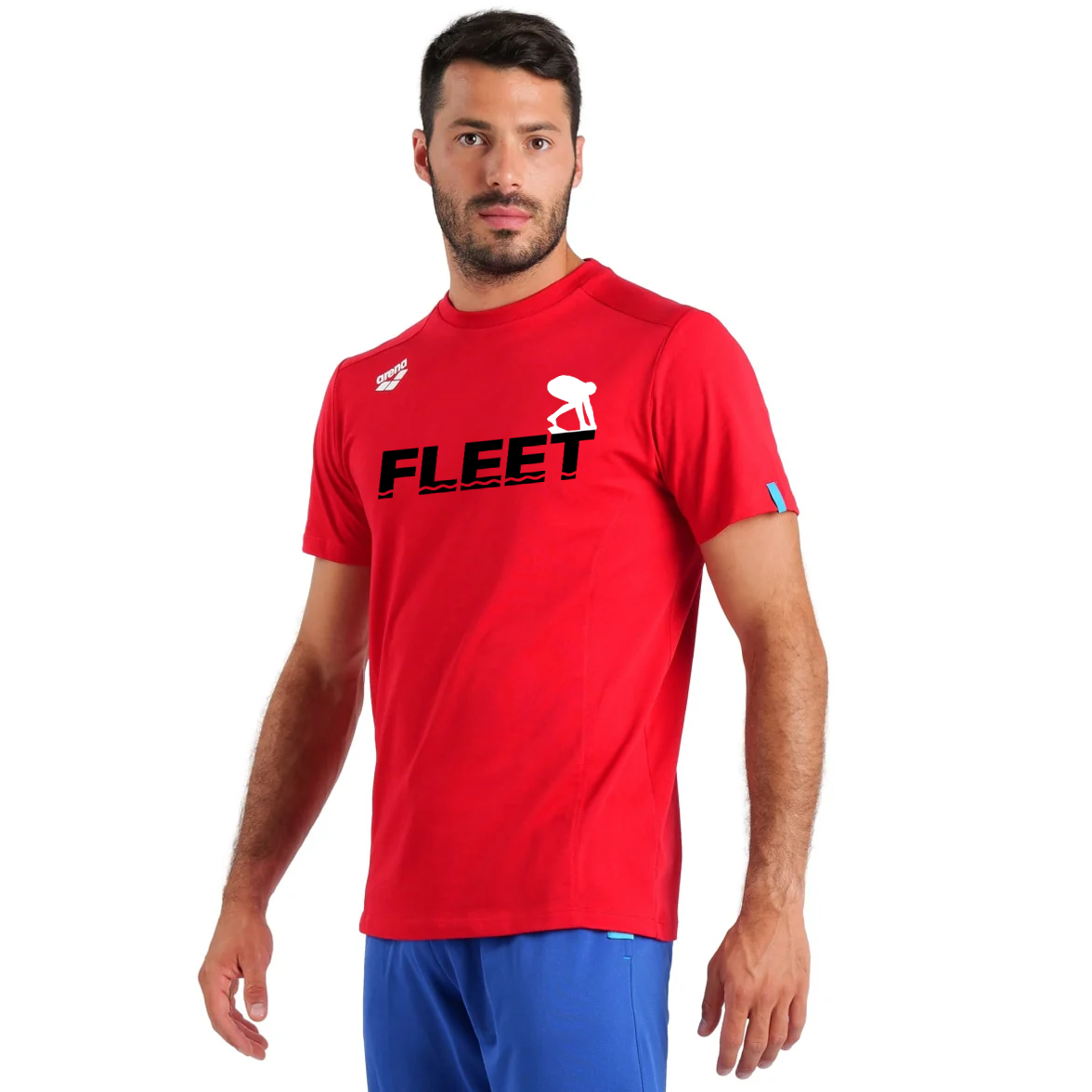 FLEET Arena Unisex Team Panel T-Shirt with Custom Logo - Comfortable Cotton Tee for Sports Teams, Events & Casual Wear