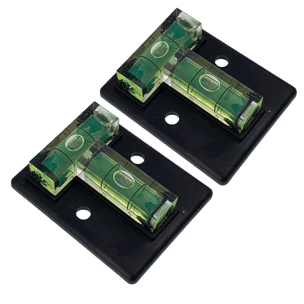 Magnetic Level Tool Set - 50x40mm Green Rectangular Bubble Levels (2pcs) for GFNT Tools, Horizontal Instruments, Machinery & Shelves | Perfect for Construction, DIY Projects and Workshop Organization